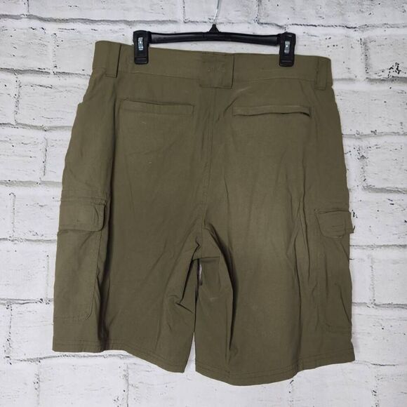Orvis Green Nylon Blend Outdoor Hiking Mid-Rise Relaxed Cargo Shorts Size 36 - Picture 5 of 10